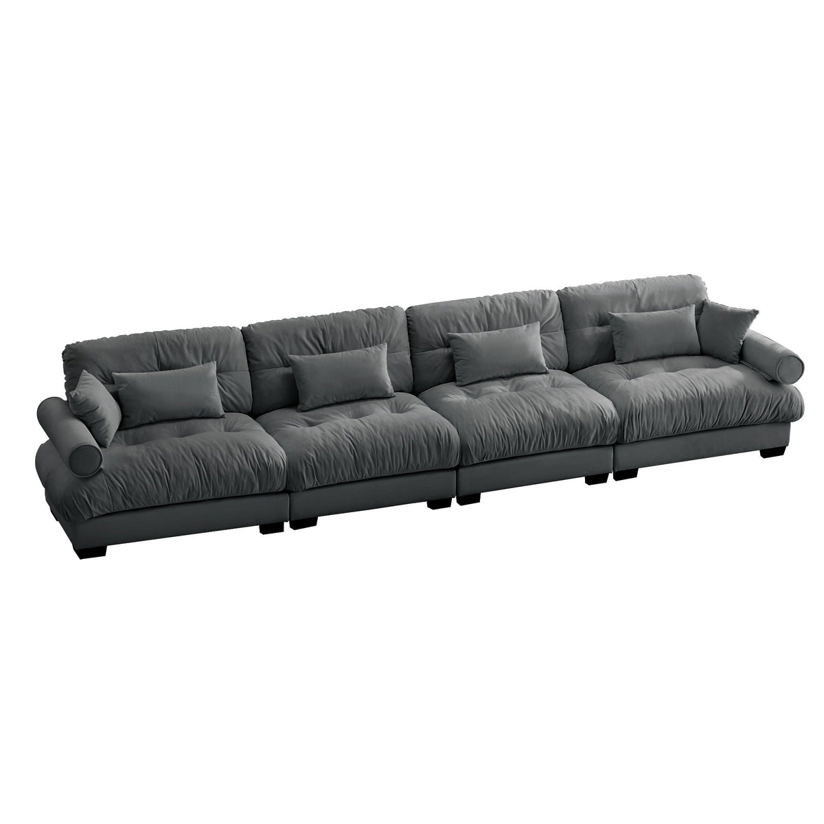 Oversized Modular Sectional Sofa with Deep Seat – Available in Dark Gray, Blue, or Beige, photo 3 of 11