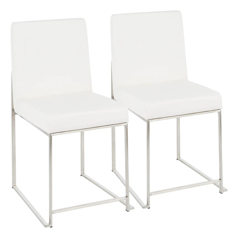 Fuji - Contemporary Modern Elegance High Back Dining Chair (Set of 2) by HouseOfZazla