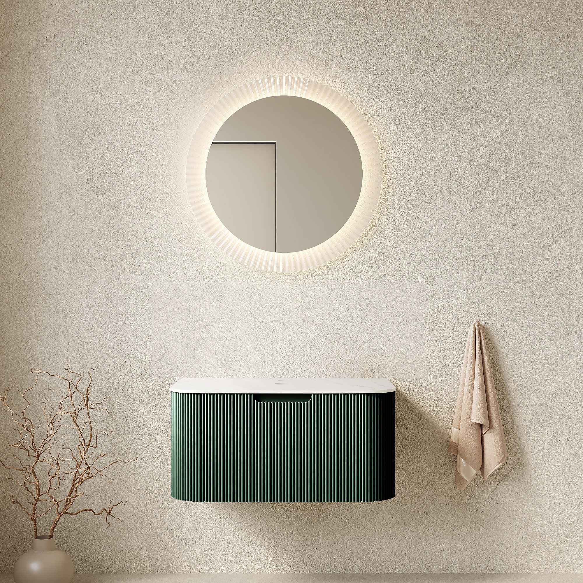 DINA 30" Wall Mounted Plywood Cabinet with Carrara by HouseOfZazla