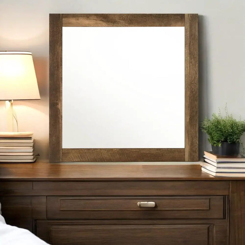 Morales - Mirror - Rustic Oak by Unique Piece Furniture