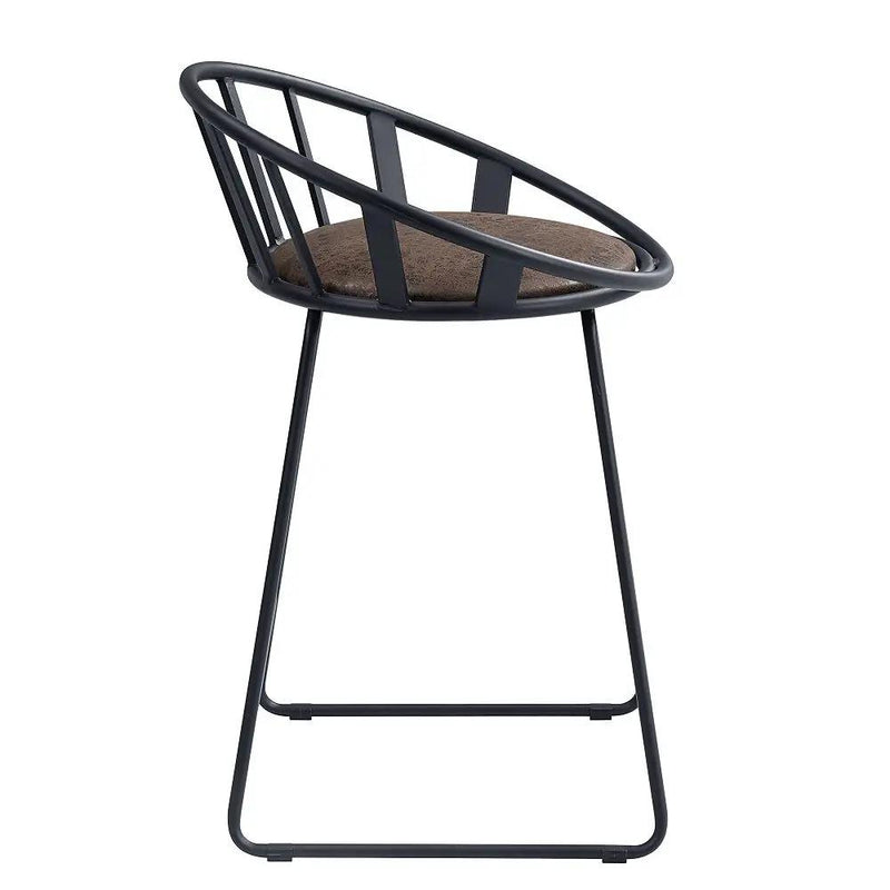 Zudora - Counter Height Chair (Set of 2) - Synthetic Leather & Black by Unique Piece Furniture
