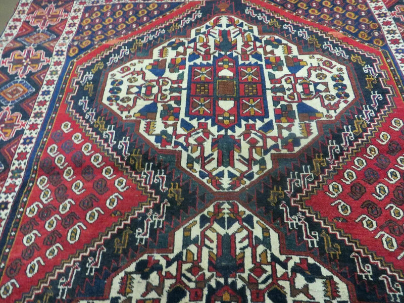 4' X 5.5' Vintage Handmade Turkish Tribal Wool Rug Medallion Nice by Jewel Rugs