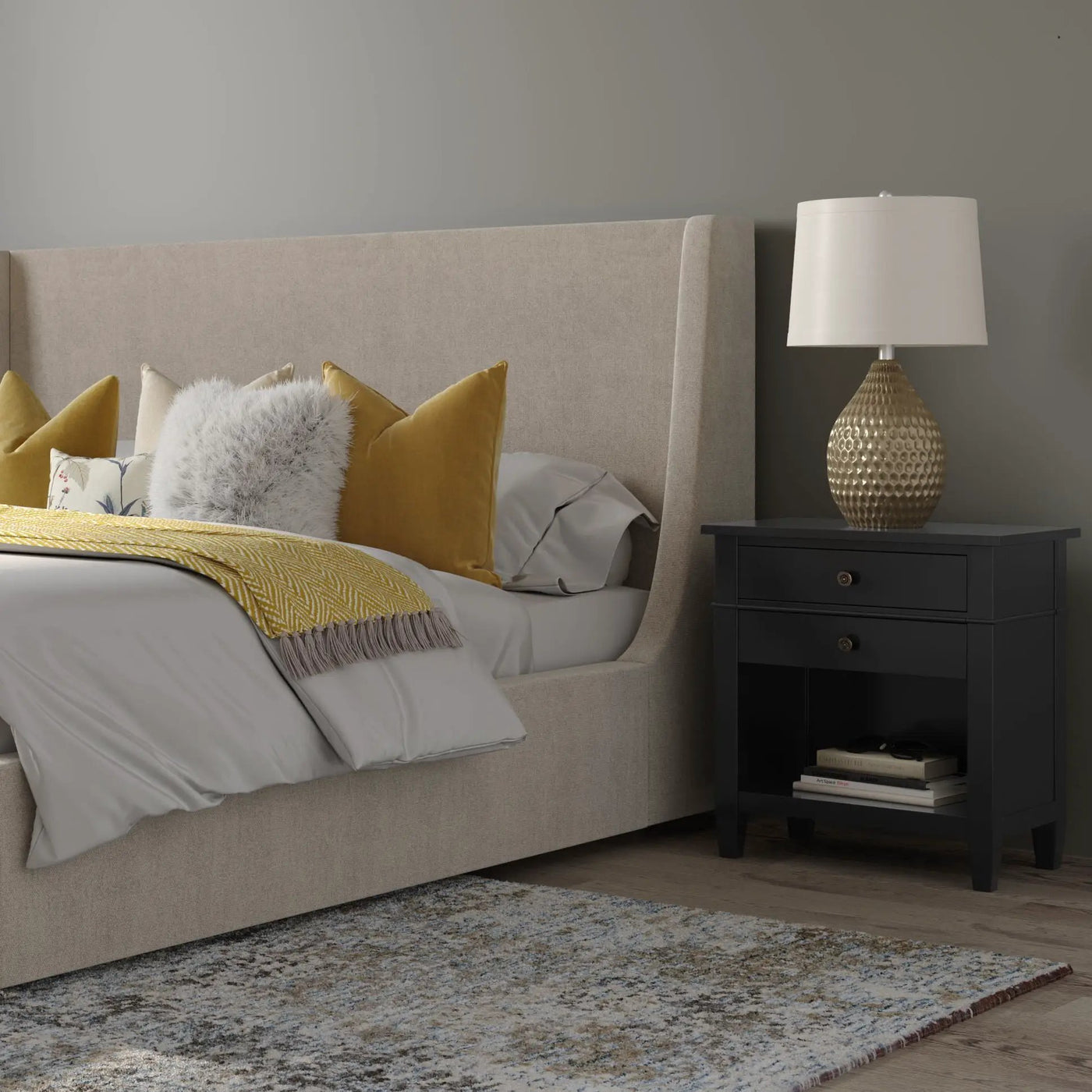 Carlton - Bedside Table, Handcrafted by HouseOfZazla