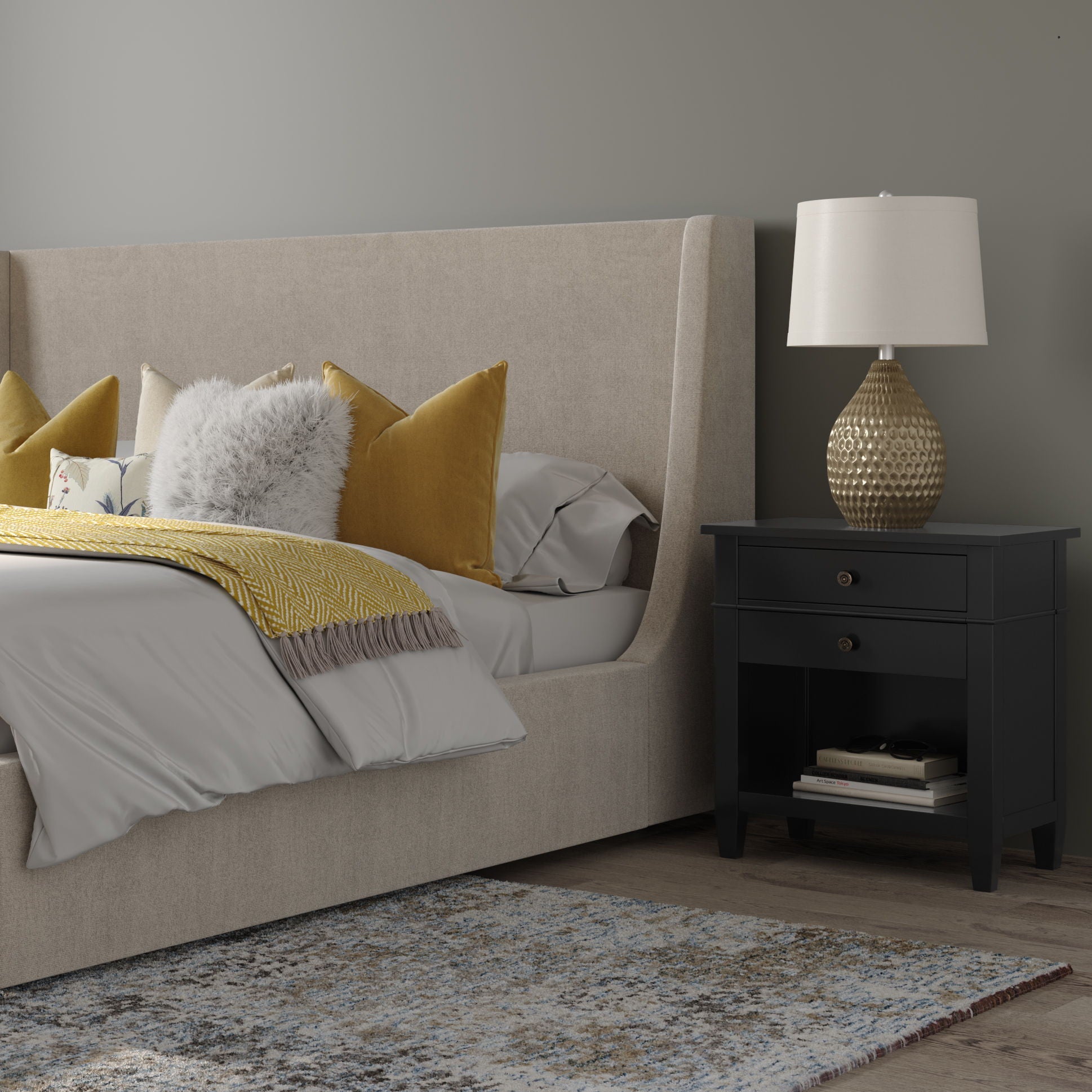 Carlton - Bedside Table, Handcrafted by HouseOfZazla