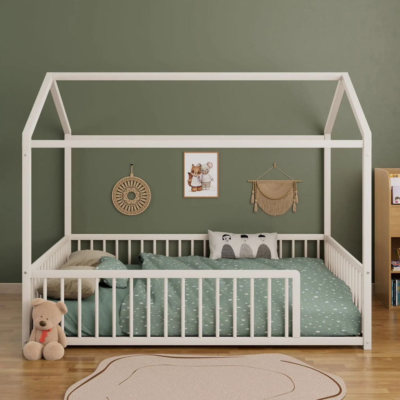 Montessori Floor Bed Frame With House Shape by HouseOfZazla