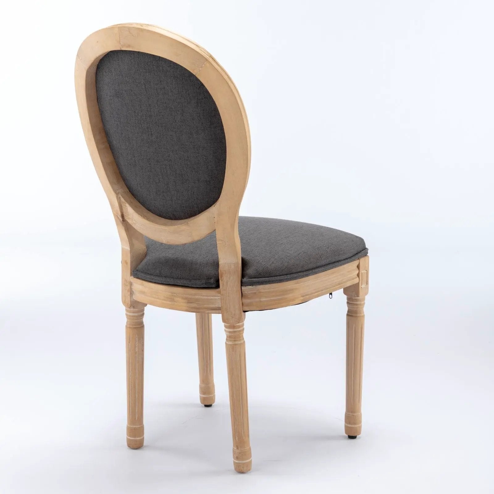 French Style Solid Wood Frame Antique Painting Fabric Back Dining Chair (Set of 2) by Unique Piece Furniture