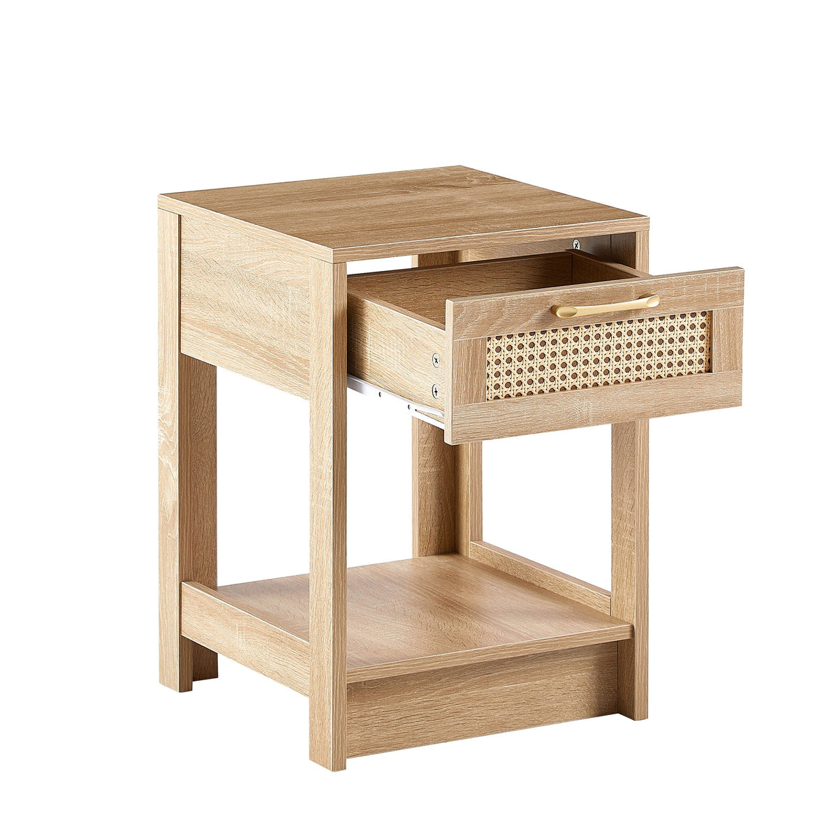 Modern Rattan Nightstand with Functional Drawer - Available in 3 Colors, photo 33 of 40