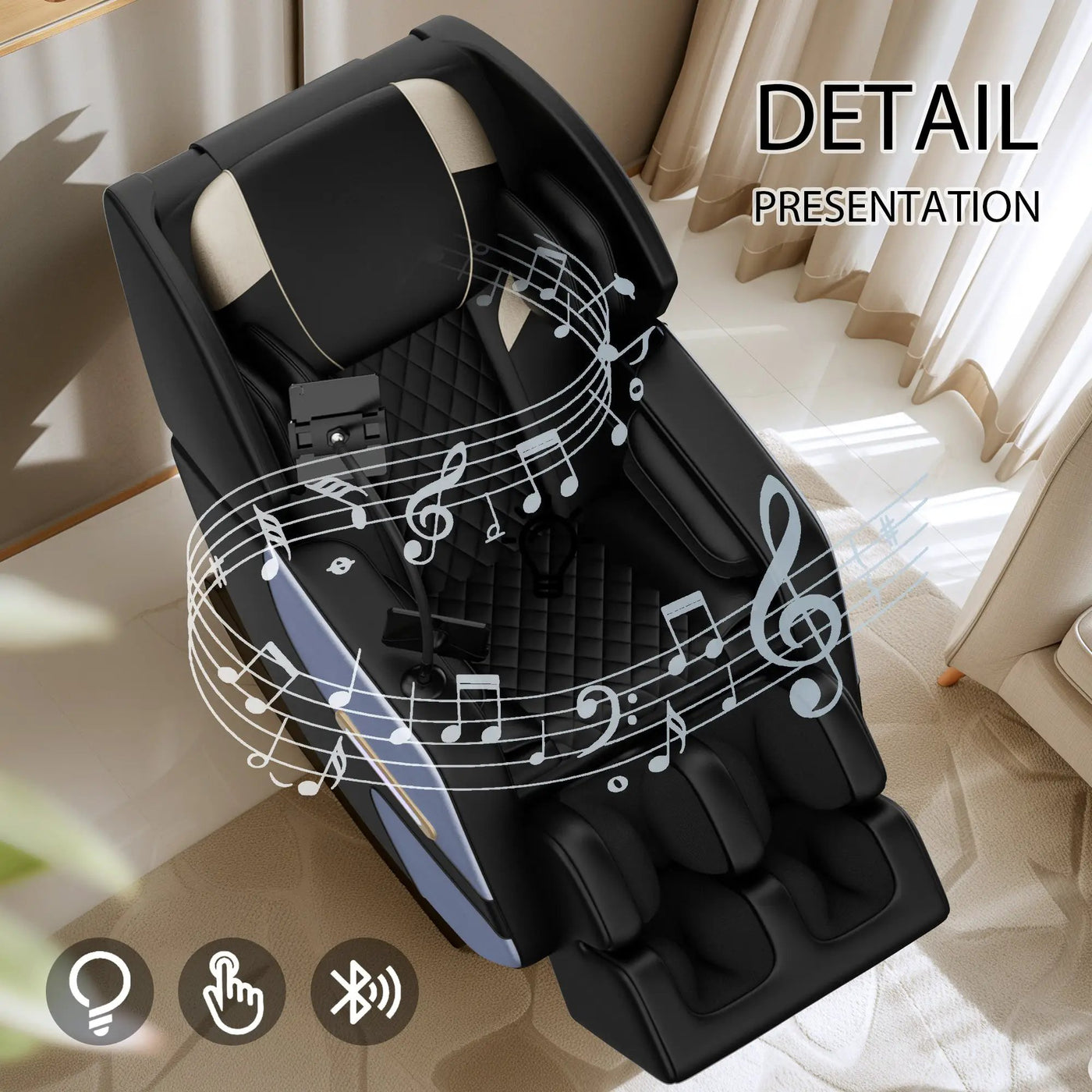 Massage Chair Recliner with Zero Gravity and Full Body Air Pressure by HouseOfZazla