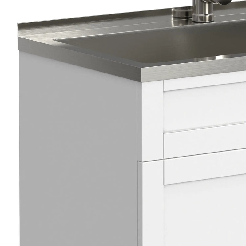 Hennessy - Deluxe Laundry Cabinet With Faucet And Stainless Steel Sink by HouseOfZazla