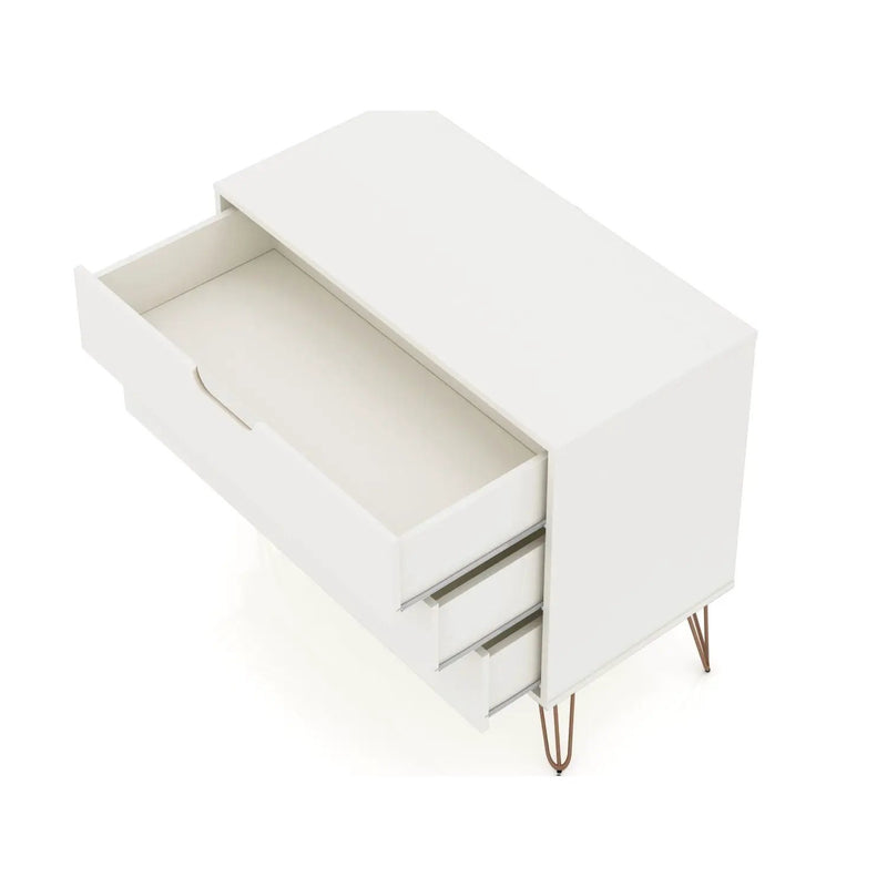 Rockefeller - Dresser & 3 Drawer - Off White by HouseOfZazla