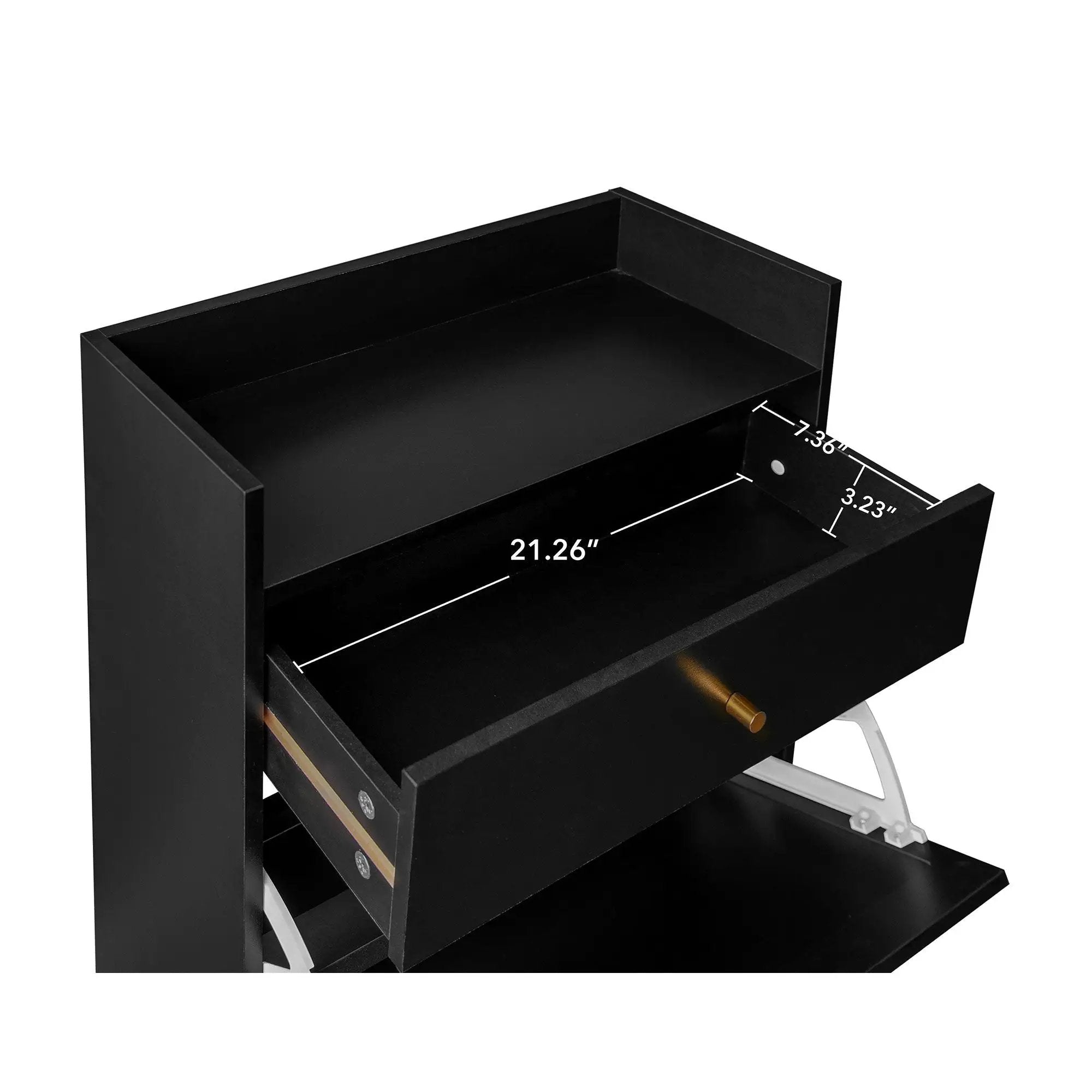 Allen - Rattan 2 Door 1 Drawer Cabinet Shoe Rack For Entrance by HouseOfZazla