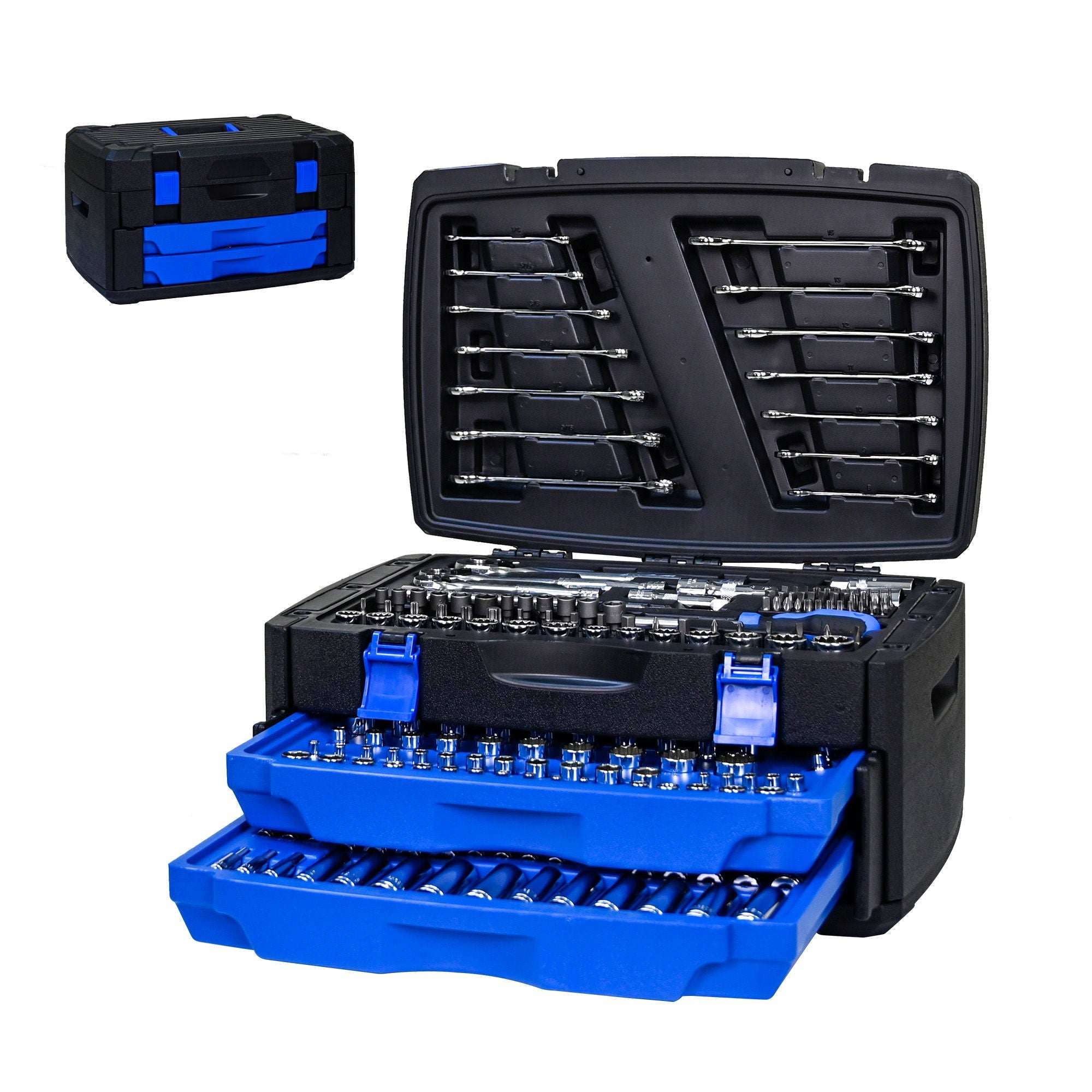 Tool Box With 266 Pieces Hand Tool Set - Black by HouseOfZazla