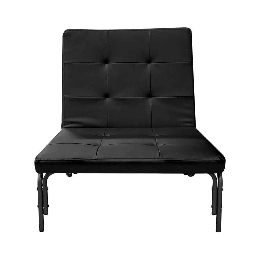 Senon - Adjustable Chair Futon - Silver & Black by Unique Piece Furniture