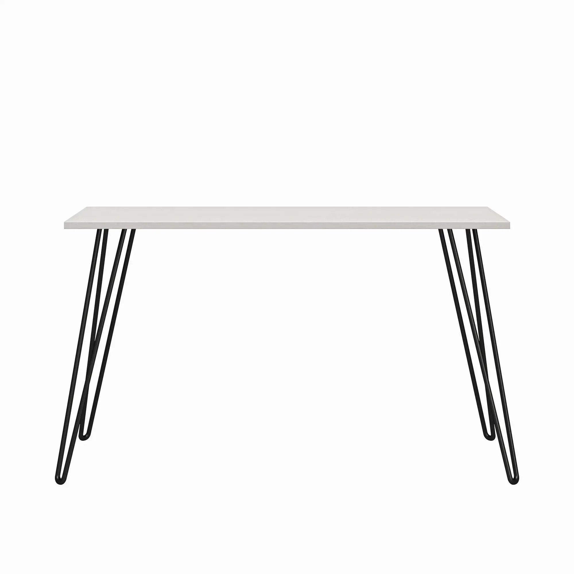 Writing Desk With Hairpin Legs For Study Or Work - White Oak by Unique Piece Furniture