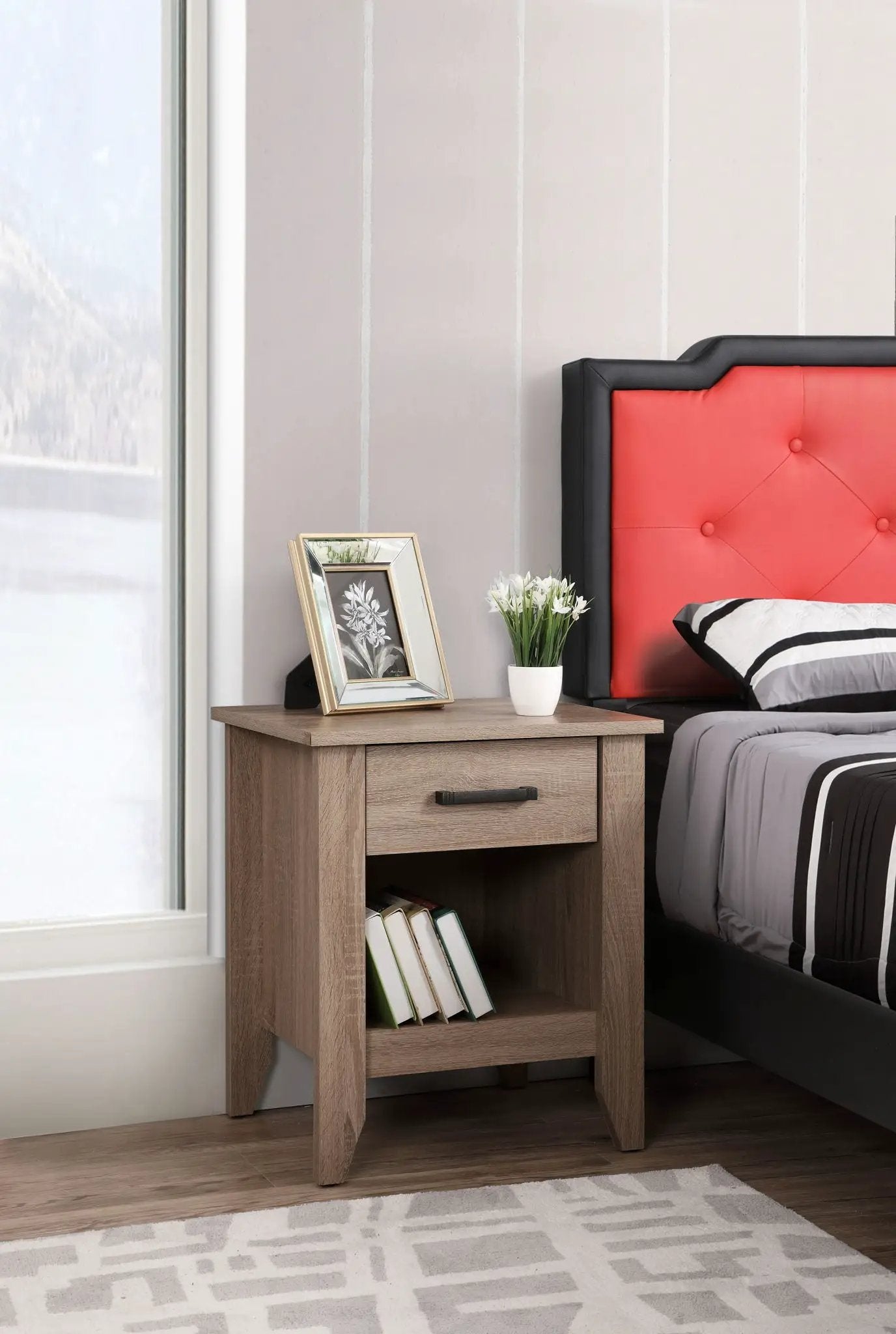 Roller Drawer Glides Nightstand by HouseOfZazla