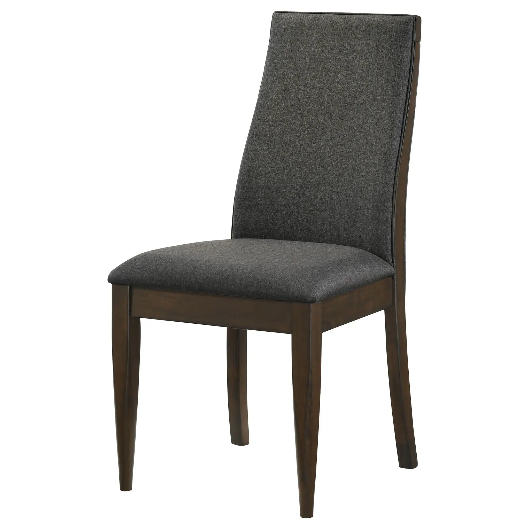 Wes Upholstered Dining Side Chair Dark Walnut (Set of 2) by Unique Piece Furniture