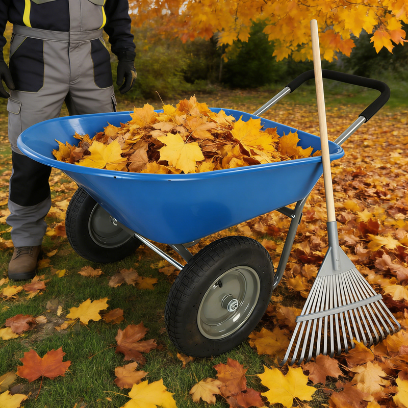 Two Wheeled Trolley Wheel Barrow with ABS+Steel Construction - Black, photo 6 of 10