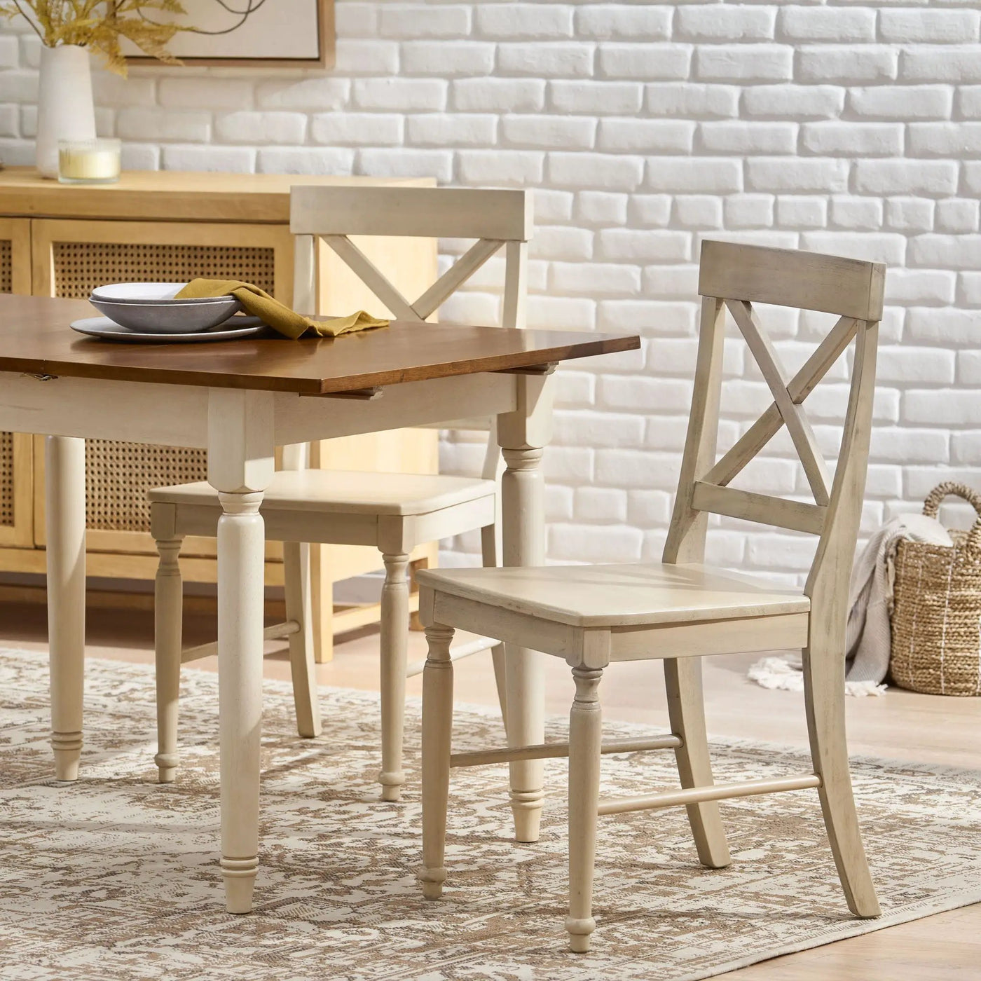 Dining Chair With X Shaped Back (Set of 2) by HouseOfZazla