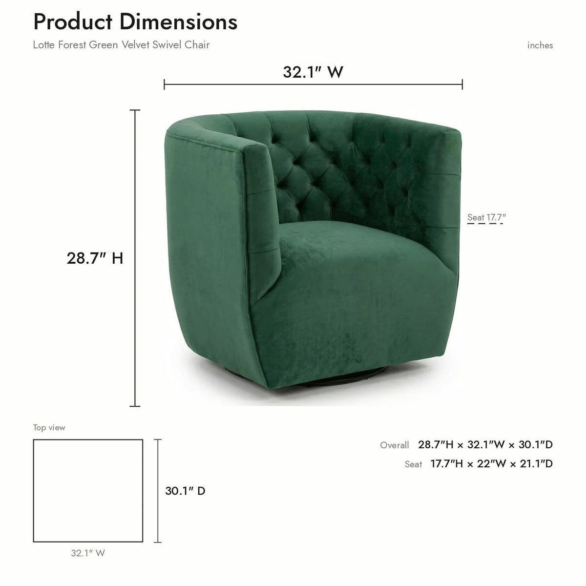 Delaney - Ergonomic Design Swivel Chair, photo 17 of 21
