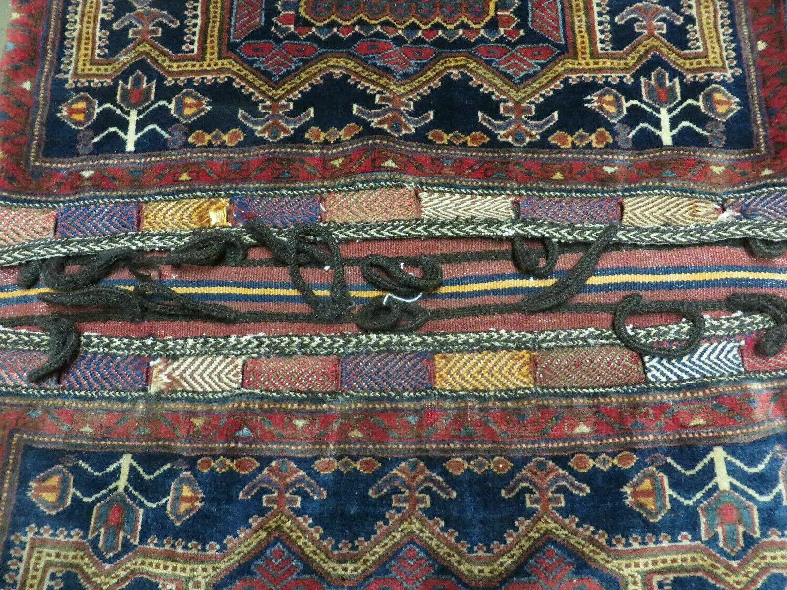 3' X 4.5' Antique Handmade Turkish Tribal Wool Rug Double Saddle Bag Nice by Jewel Rugs