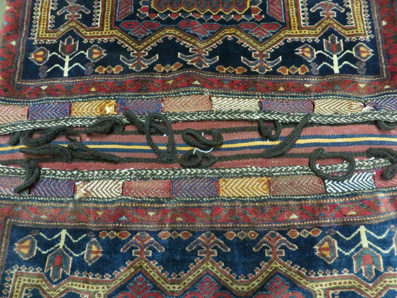 3' X 4.5' Antique Handmade Turkish Tribal Wool Rug Double Saddle Bag Nice by Jewel Rugs
