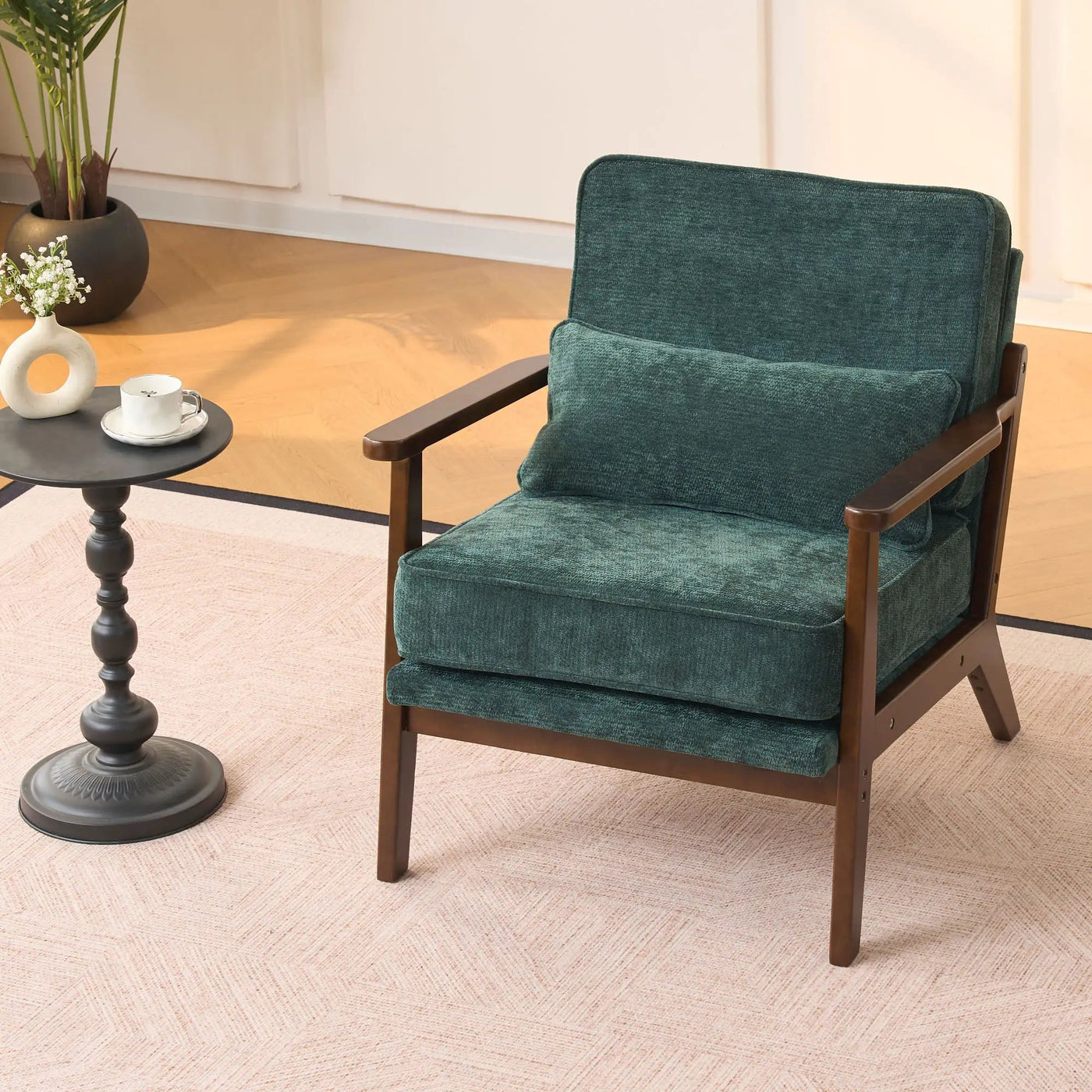Living Room Chair With Lumbar Pillow by HouseOfZazla