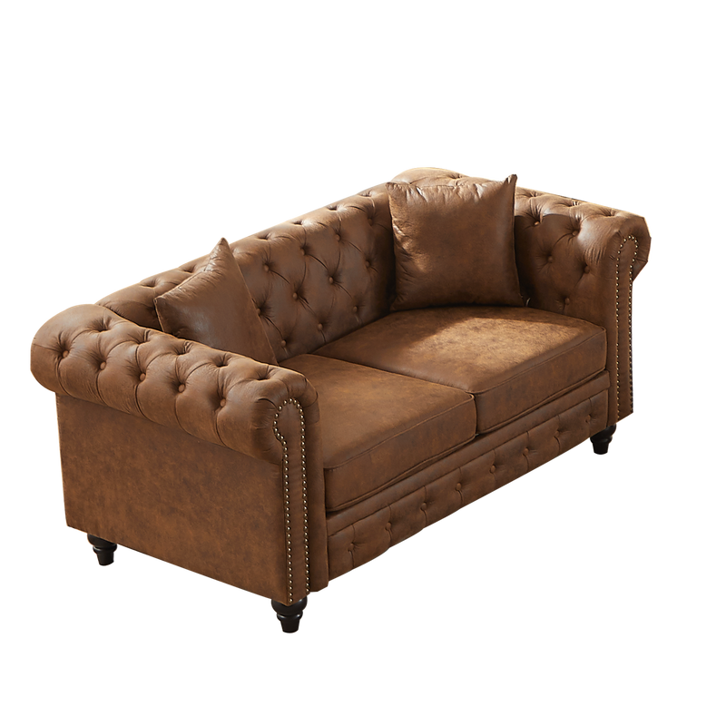 FX 63.5" Contemporary Design Chesterfield Sofa by HouseOfZazla