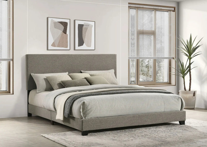 Dorian Fabric Upholstered California King Panel Bed Taupe by Unique Piece Furniture