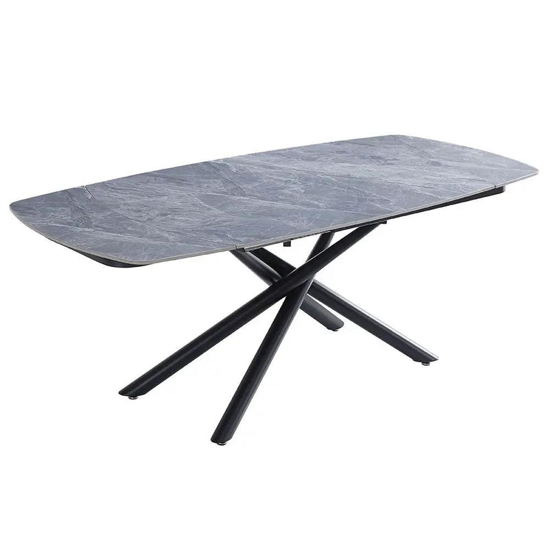 Hester - Ceramic Top Dining Table - Gray & Black by Unique Piece Furniture