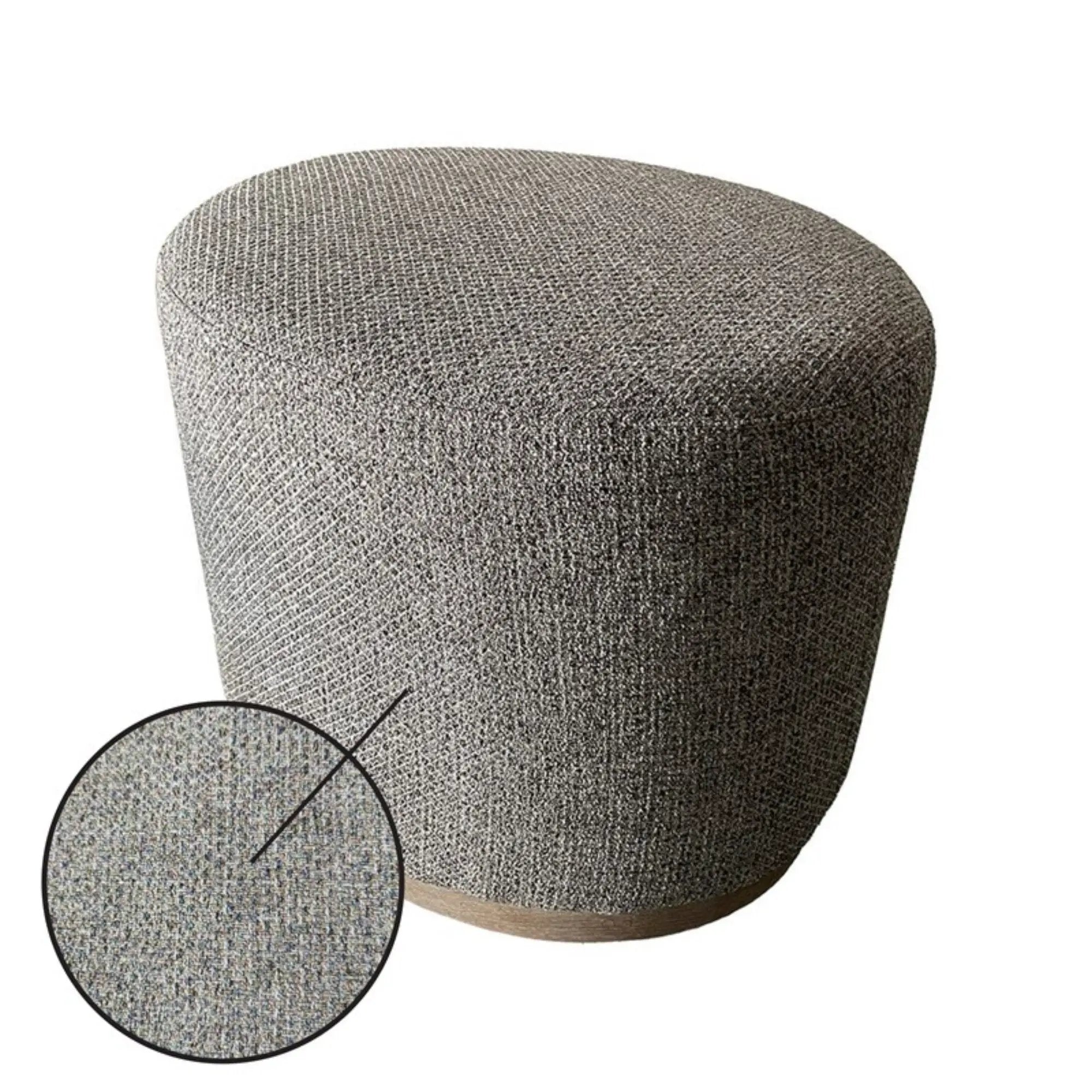 Oval Accent Ottoman - Brown by HouseOfZazla