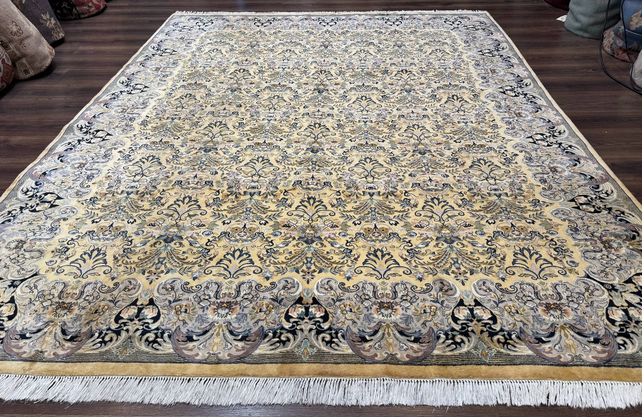 Pak Persian Rug 8x10, Allover Pattern, Fine 225 KPSI, Cream by Jewel Rugs