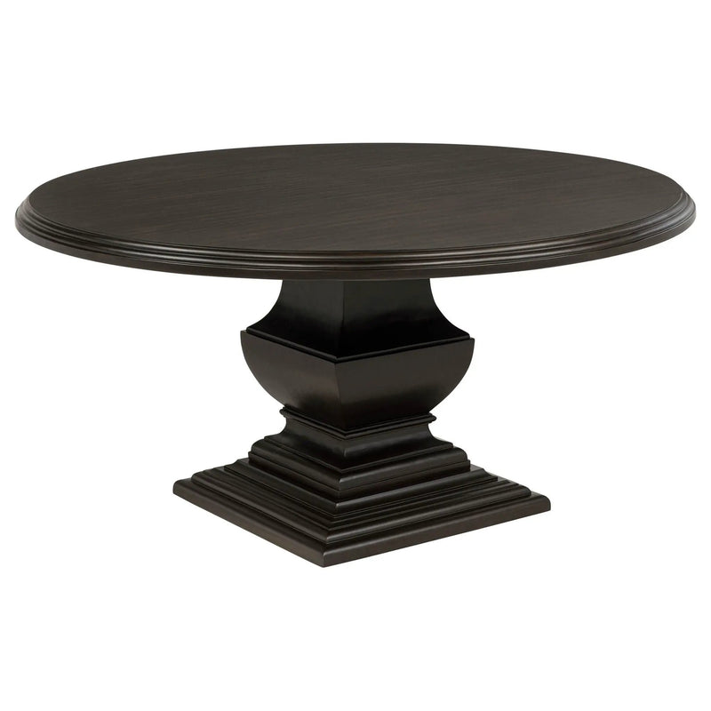 Twyla 7-piece Round Wood Dining Room Table Set Dark Cocoa by Unique Piece Furniture
