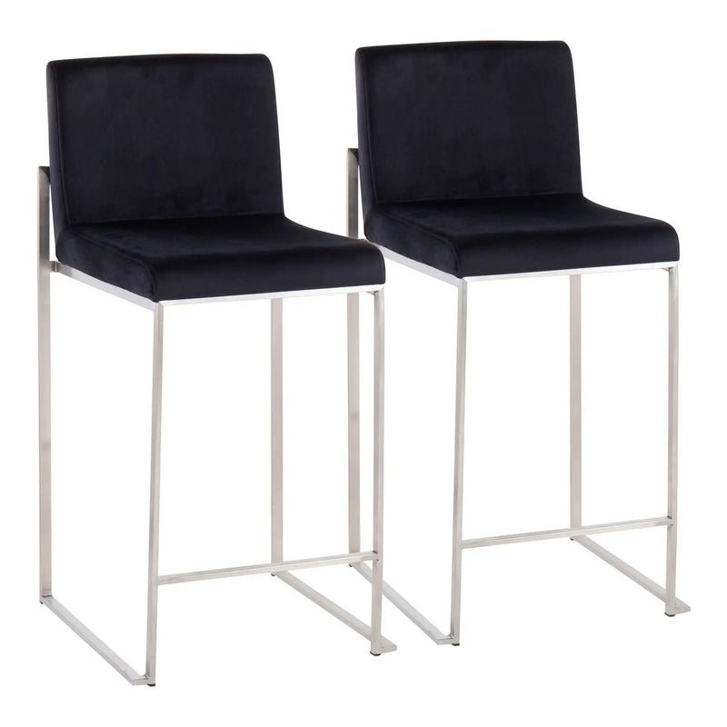 Fuji - Contemporary High Back Counter Stool, Functional Design by HouseOfZazla
