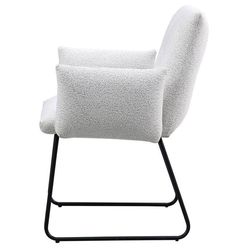 Ackland Upholstered Dining Arm Chair Light Grey (Set of 2) by Unique Piece Furniture