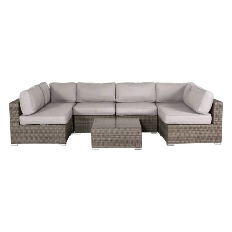 Seating Set With Cushions Handcrafted Wicker Design by HouseOfZazla