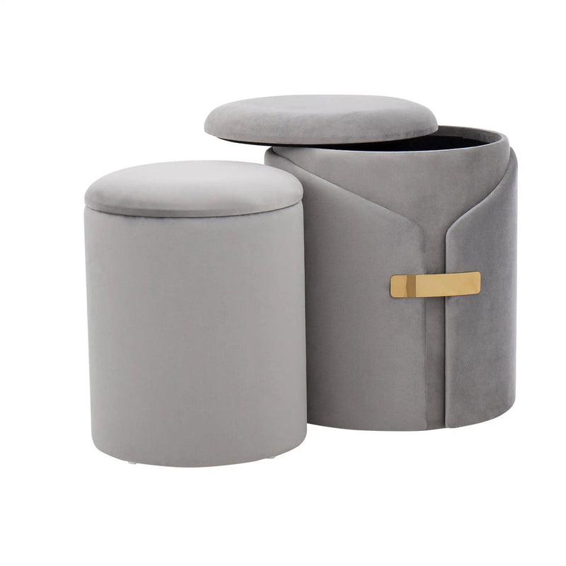 Dahlia - Contemporary / Glam Nesting Ottoman Set by Unique Piece Furniture