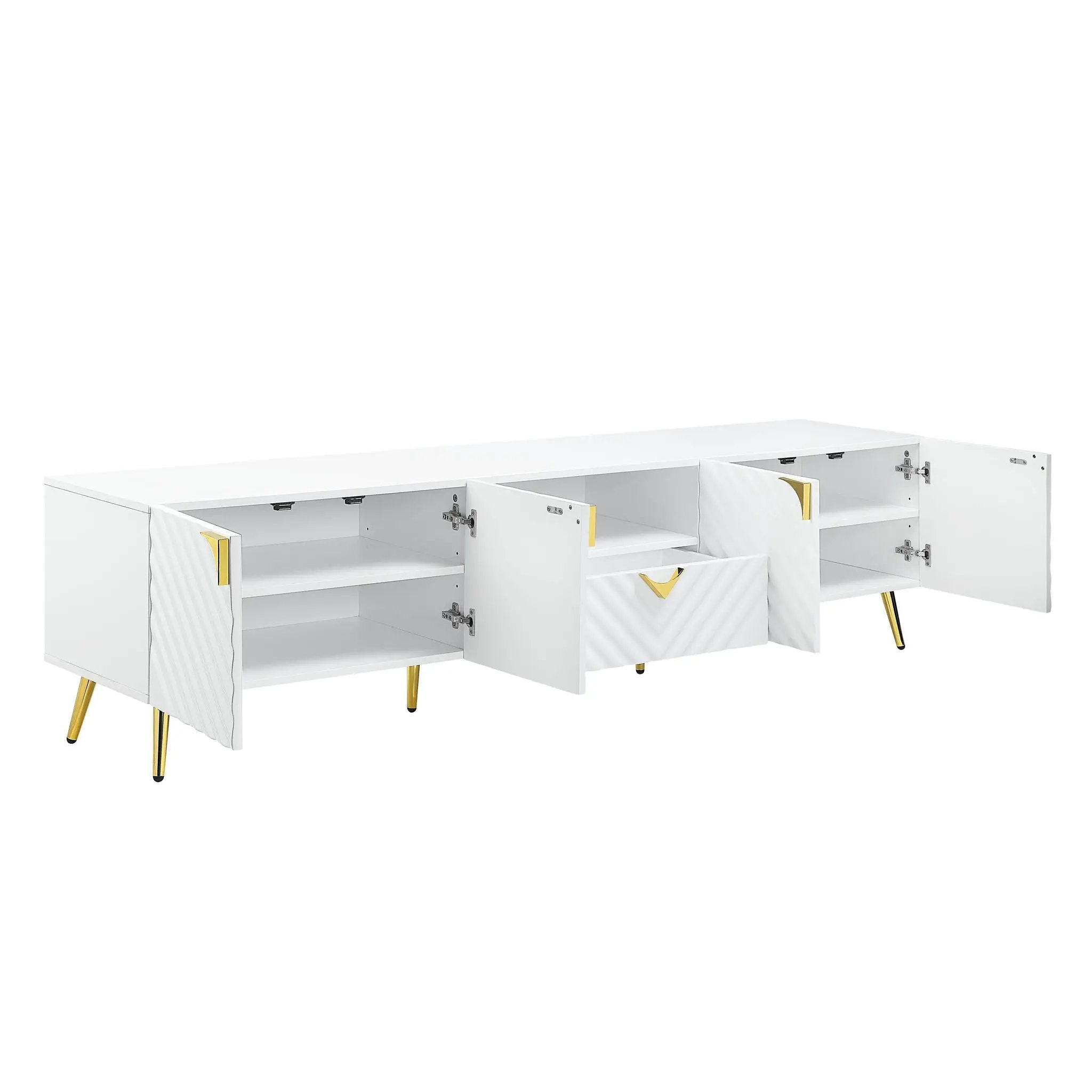 Gaines - High Gloss TV Stand - White by Unique Piece Furniture
