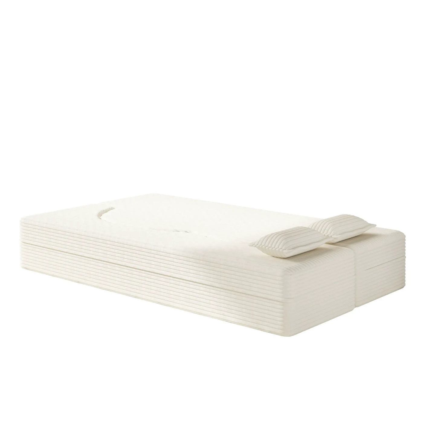 Floor Sofa With 2 Pillows, Convertible Twin Size Mattress For Living Room by HouseOfZazla