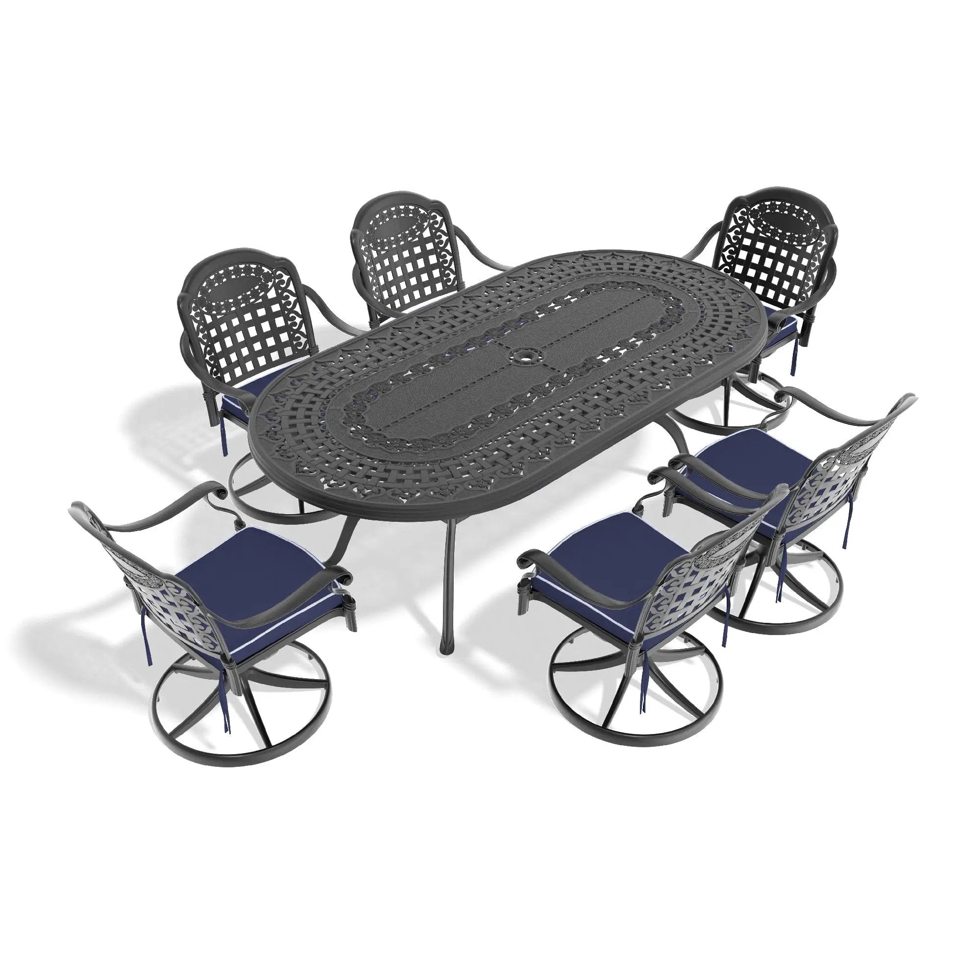 7-Piece All-Weather Cast Aluminum Dining Set by HouseOfZazla