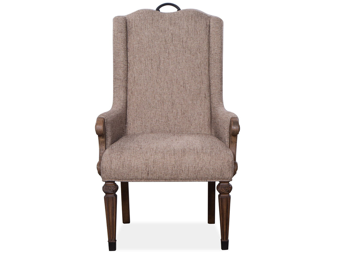 Durango - Wood Upholstered Host Arm Chair (Set of 2) - Willadeene Brown, photo 7 of 7