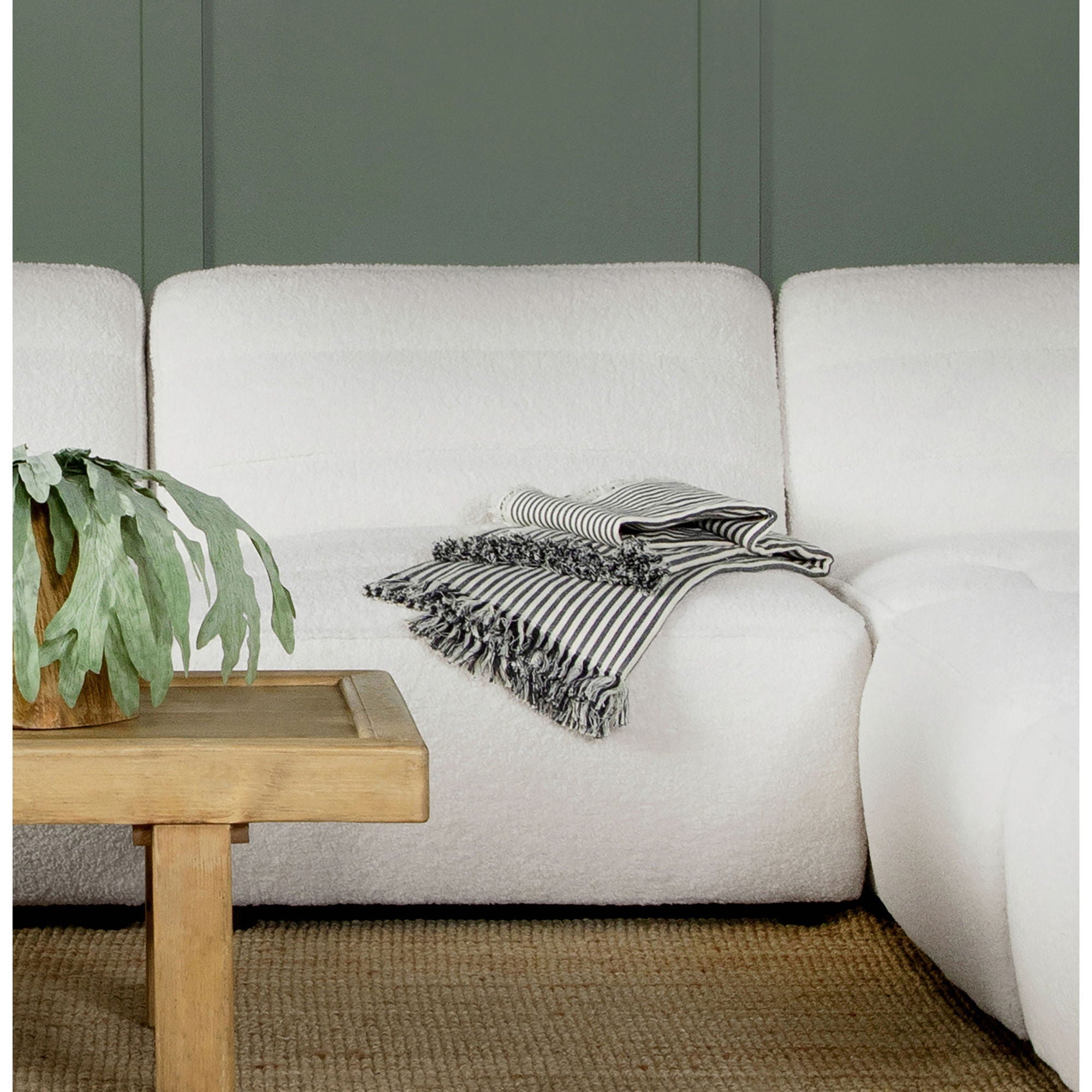 Bonnie - Upholstered Armless Chair With Channel Tufting - Ivory by HouseOfZazla