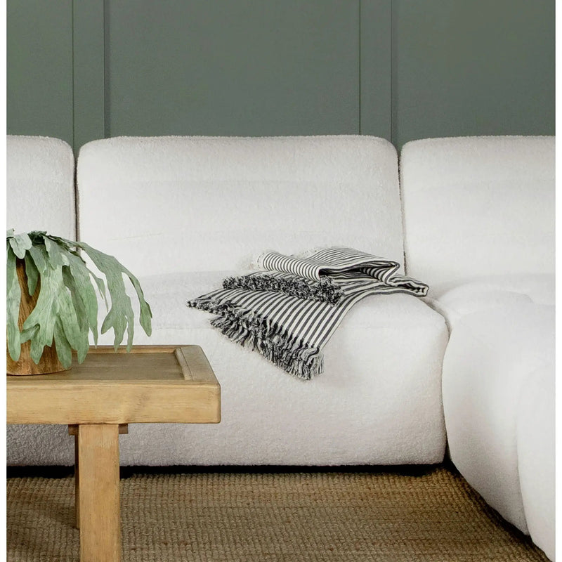 Bonnie - Upholstered Armless Chair With Channel Tufting - Ivory by HouseOfZazla