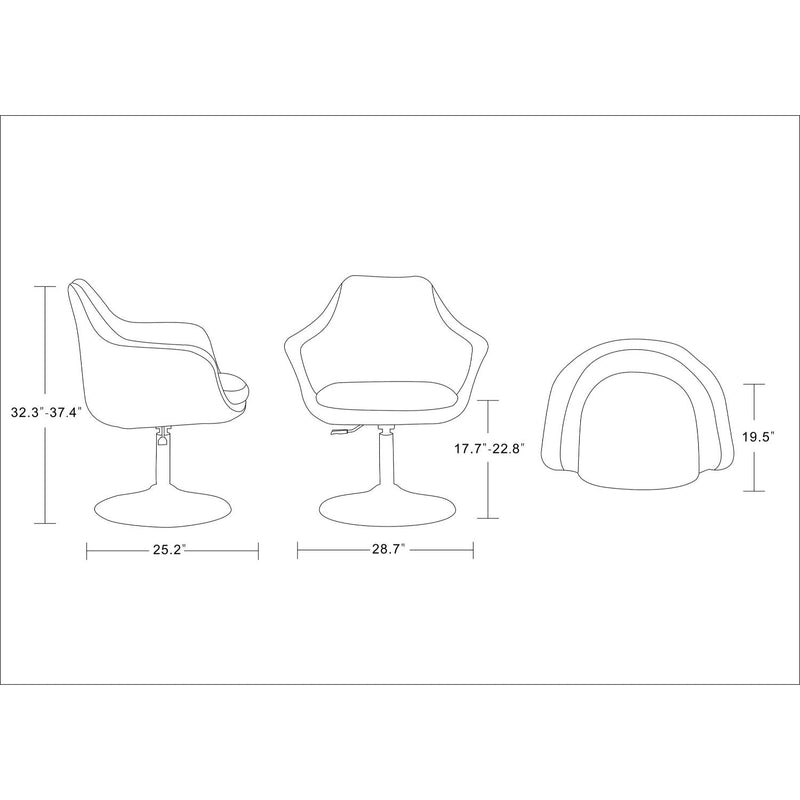 Kinsey - Swivel Lounge Chair - Red by HouseOfZazla