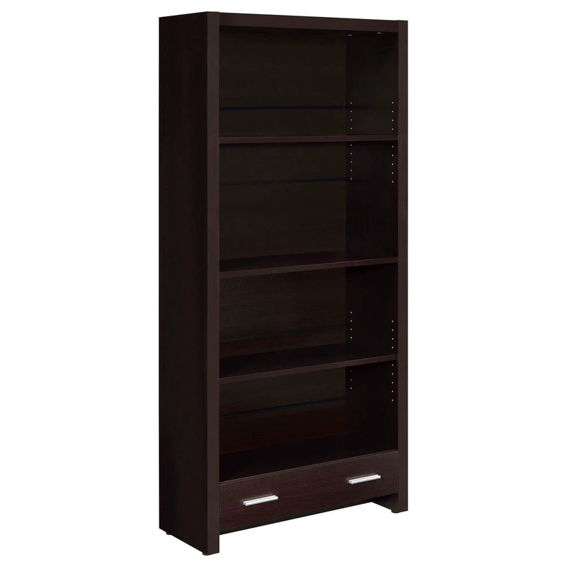 Skylar 71-inch 5-shelf Bookcase with Drawer Cappuccino by Unique Piece Furniture