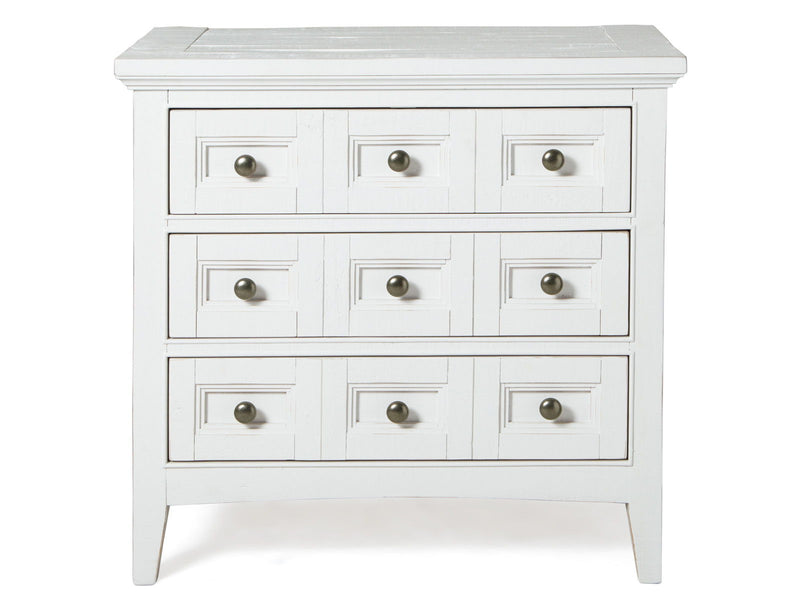 Heron Cove - Relaxed Traditional Chalk White Three Drawer Nightstand - Chalk White, photo 6 of 7