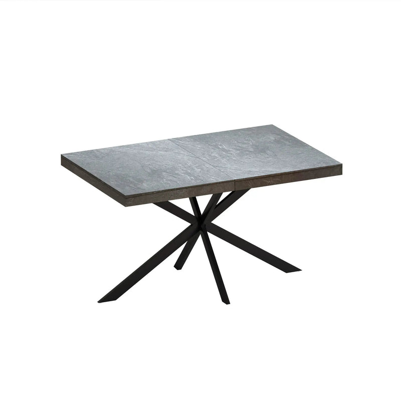 Retro Rectangular Stretch Dining Table With Embossed Center Plate by HouseOfZazla