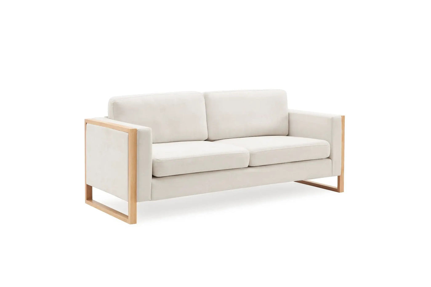 Modern 3-Seater Sofa With Solid Wood Legs by HouseOfZazla