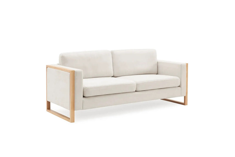 Modern 3-Seater Sofa With Solid Wood Legs by HouseOfZazla