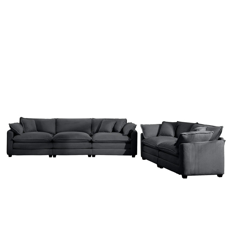 Elegant Oversized Sectional Sofa Set With Deep Seats And Flexible Layout by Unique Piece Furniture