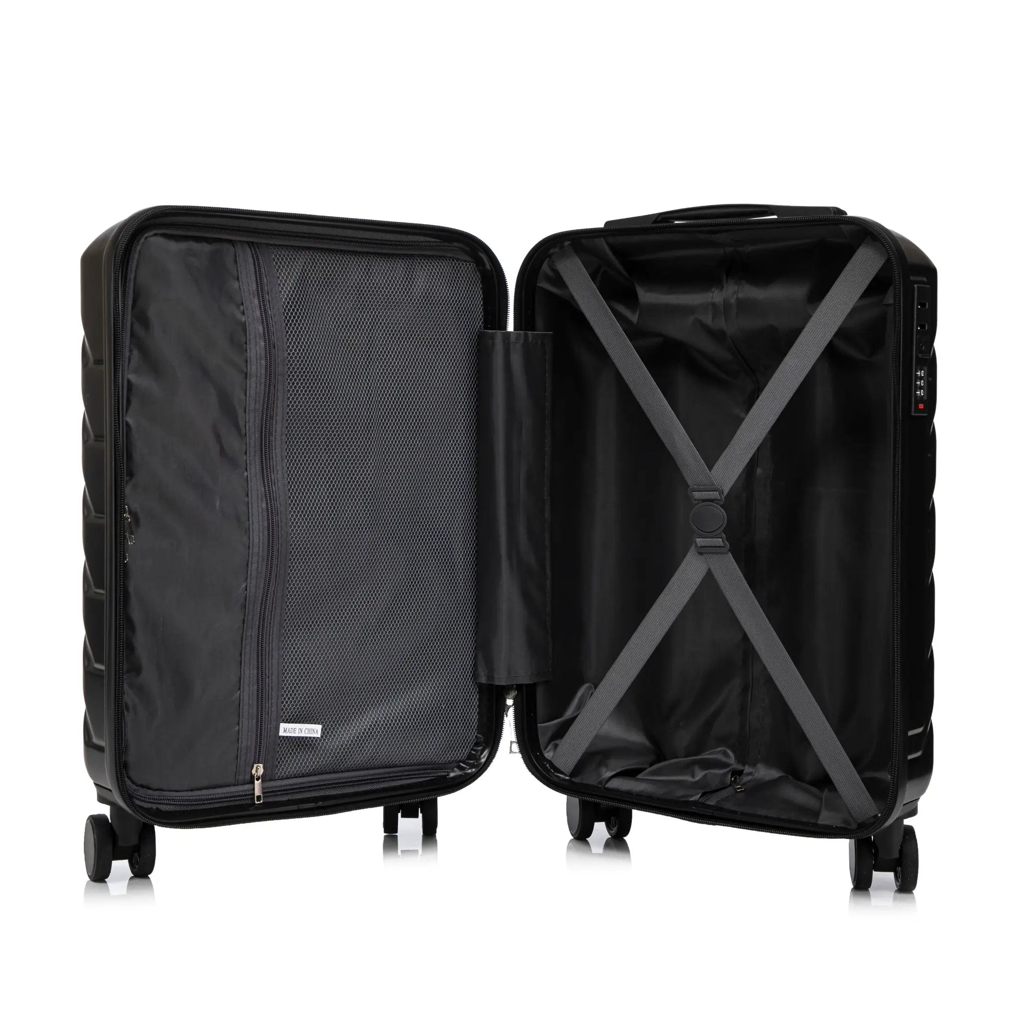 14'/20' 2-Piece ABS Spinner Wheel Luggage Set with Combination Lock by HouseOfZazla